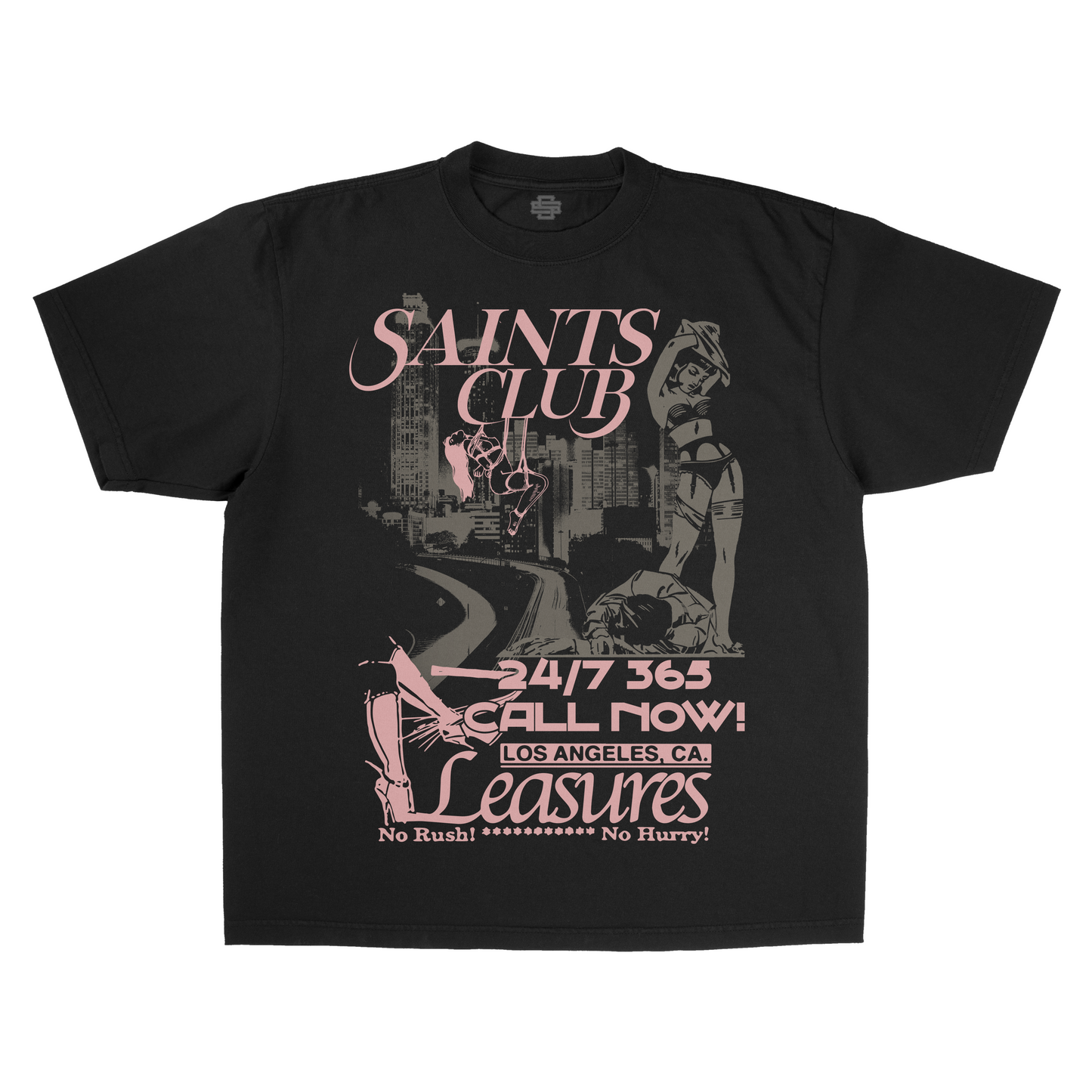 SS Saints Club - Black T-Shirt