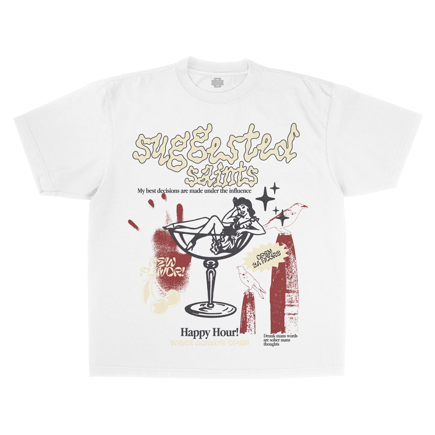 SS Happy Hour - White T-Shirt