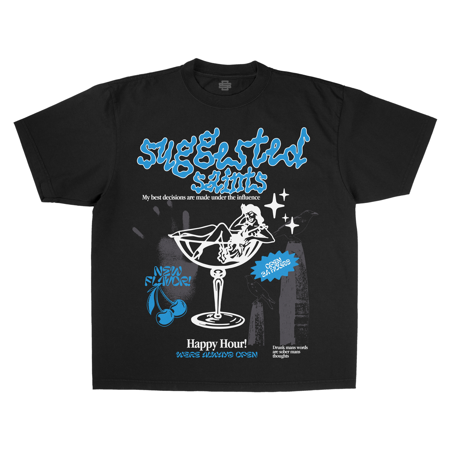 SS Happy Hour - Black T-Shirt