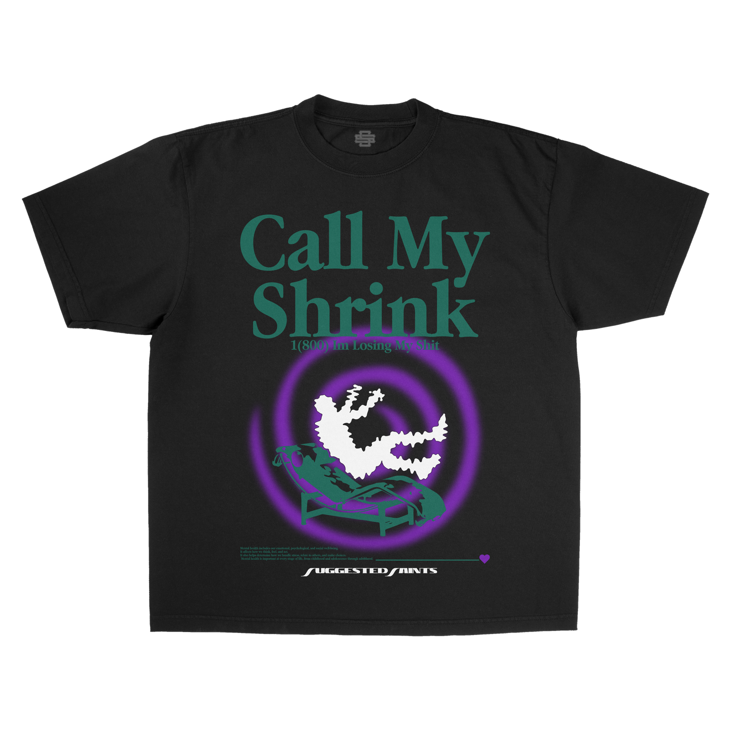 SS Call My Shrink - Black T-Shirt