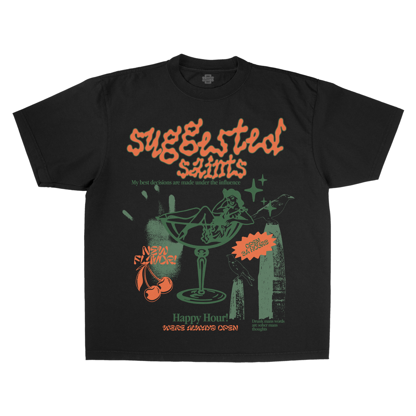 SS Happy Hour - Black T-Shirt