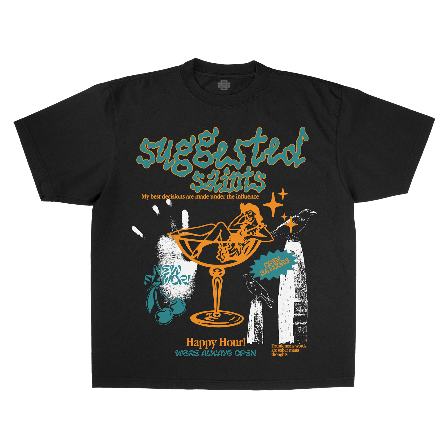 SS Happy Hour - Black T-Shirt