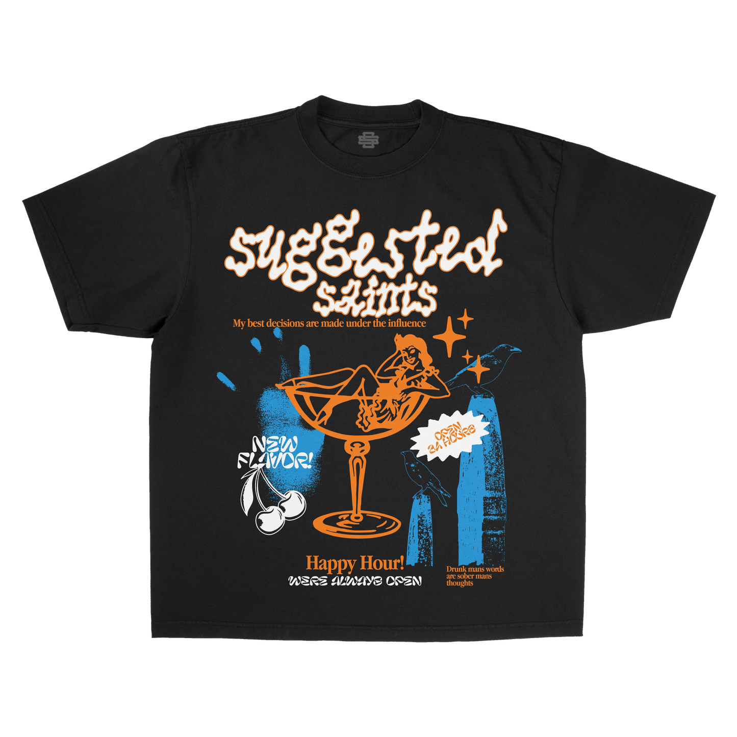 SS Happy Hour - Black T-Shirt