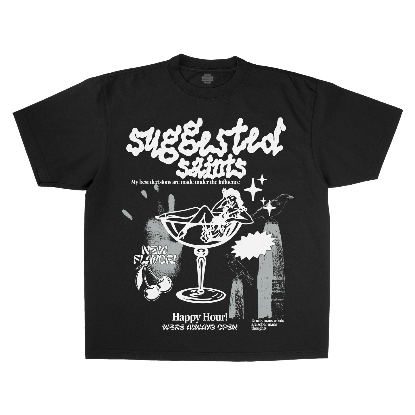 SS Happy Hour - Black T-Shirt