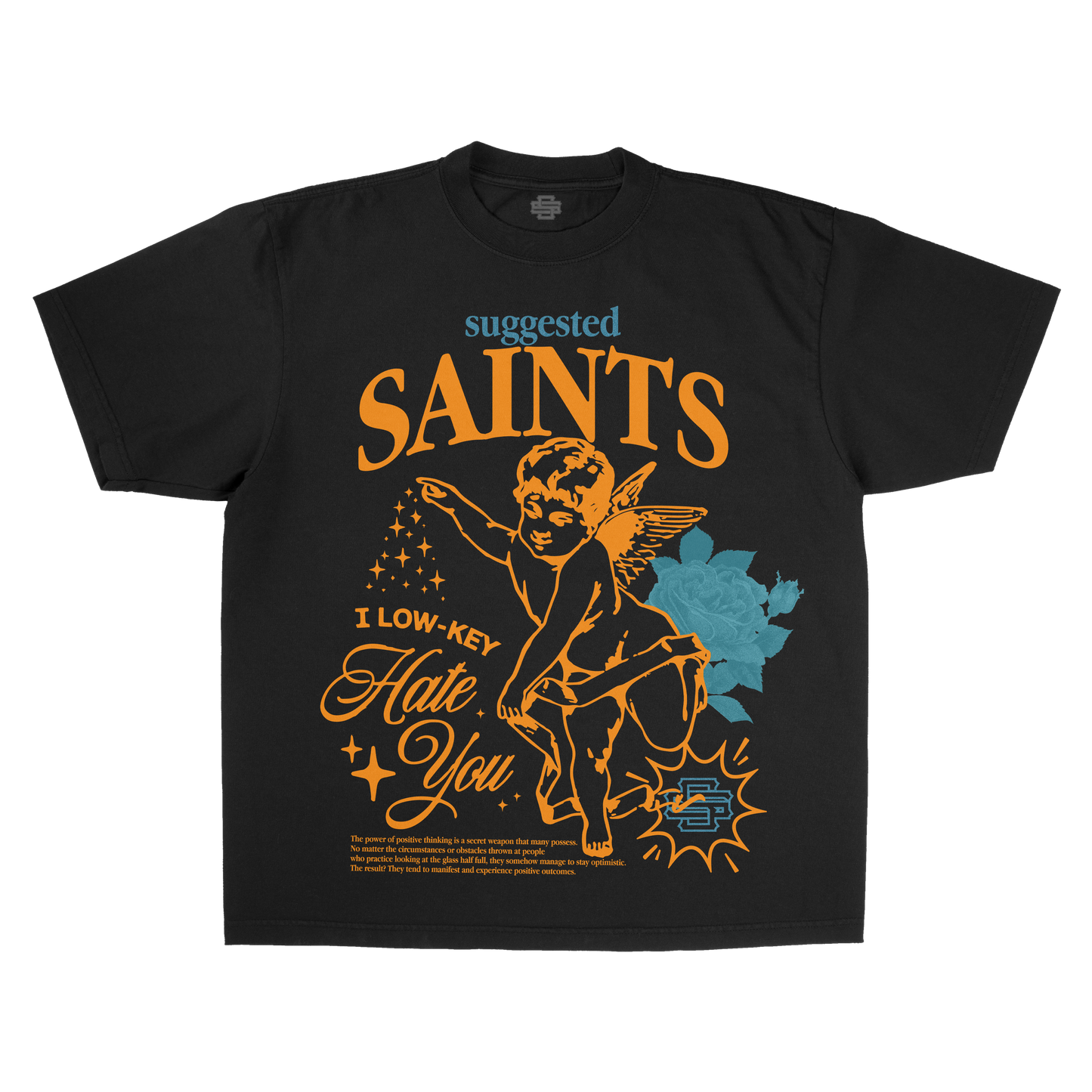 SS Angel Saint - Black T-Shirt