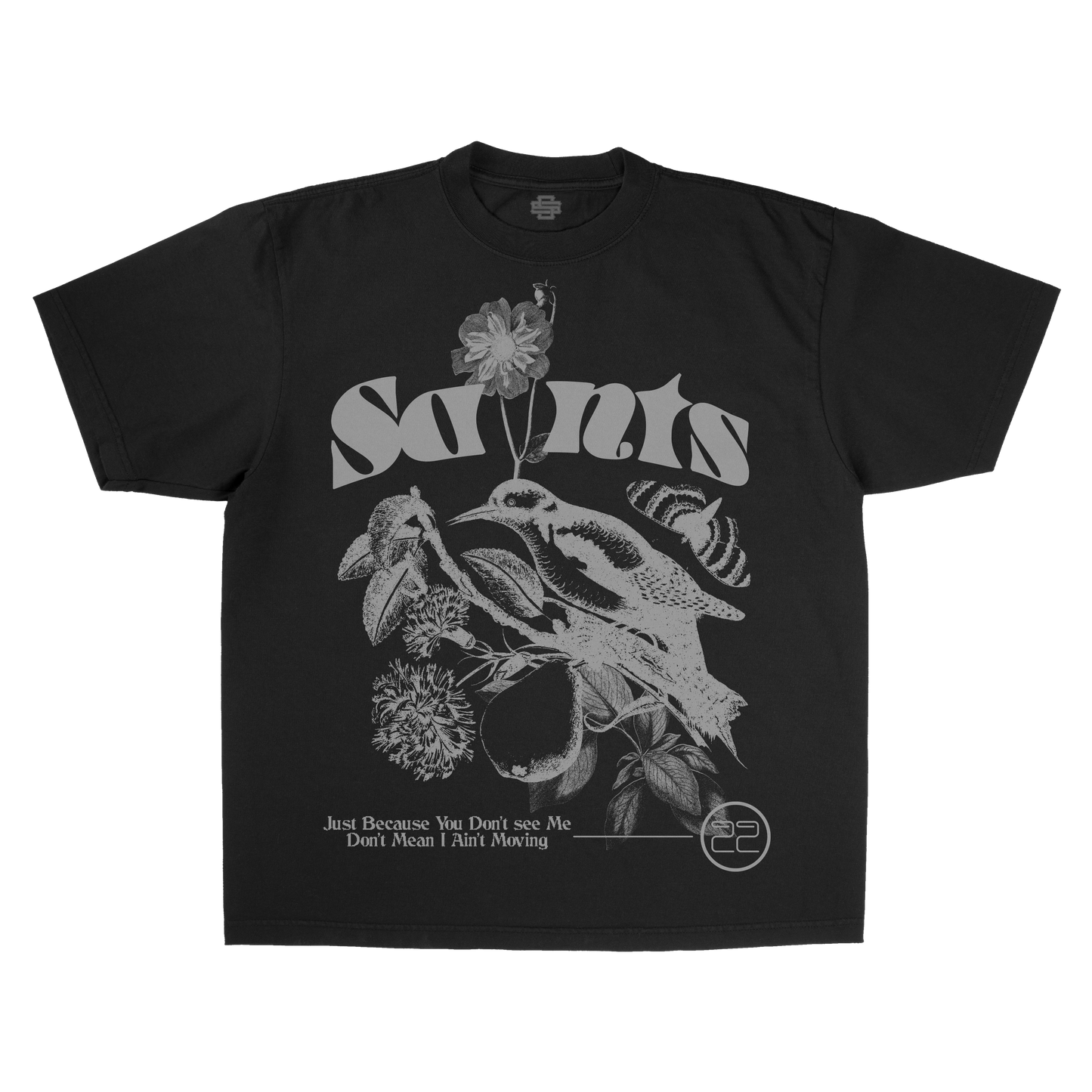 SS Bird Saint - Black T-Shirt