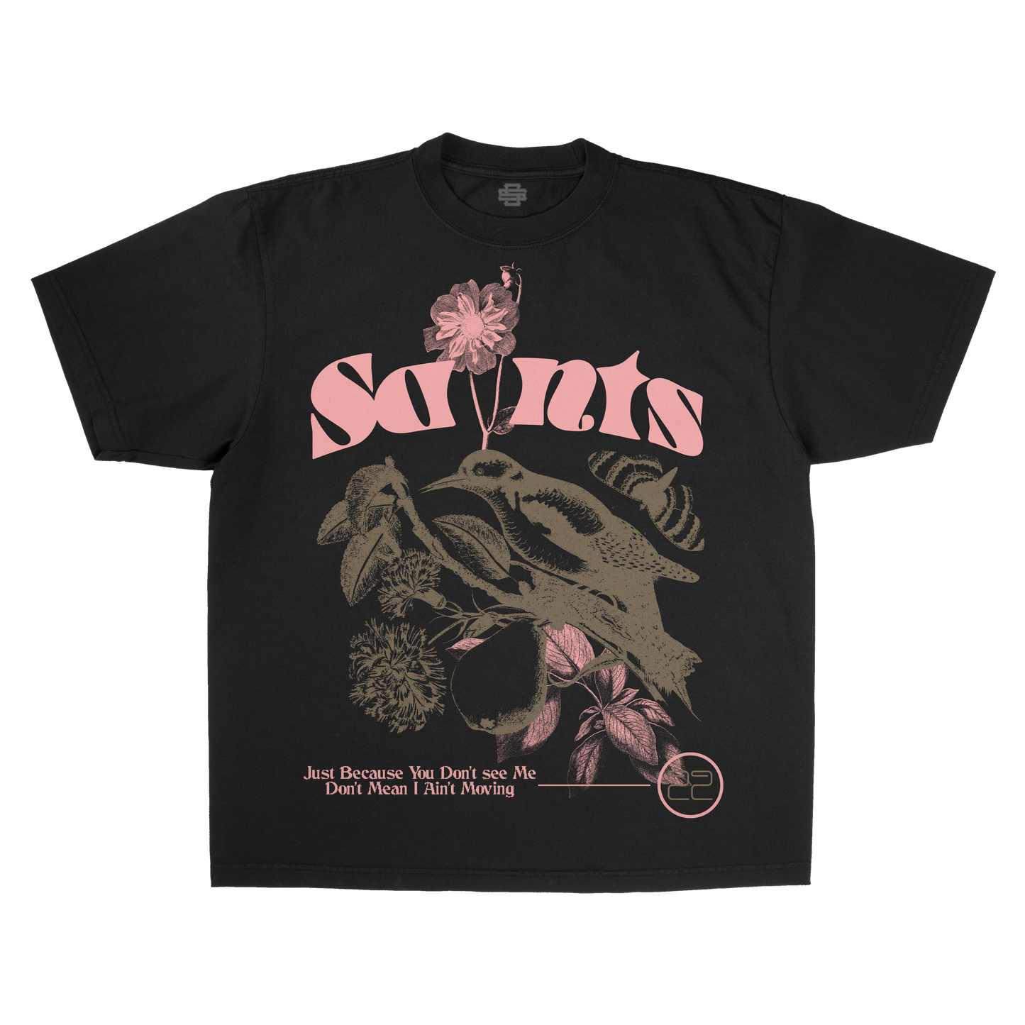 SS Bird Saint - Black T-Shirt