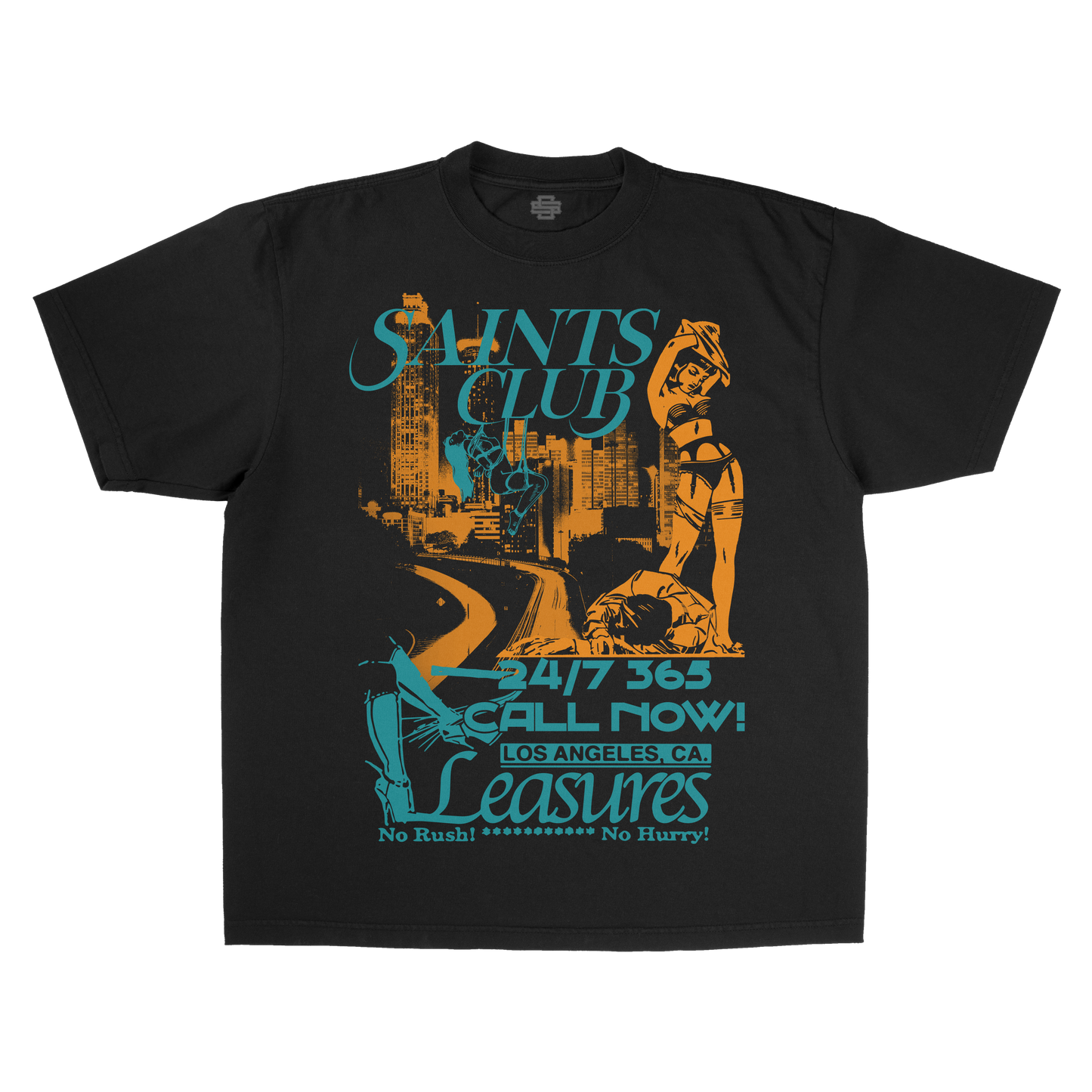 SS Saints Club - Black T-Shirt