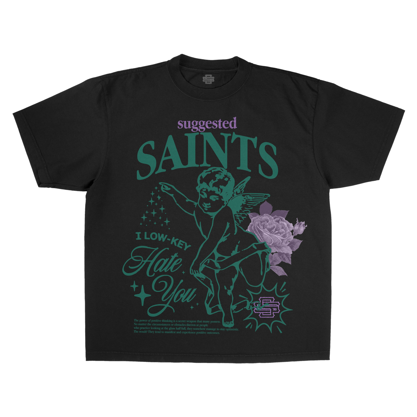 SS Angel Saint - Black T-Shirt