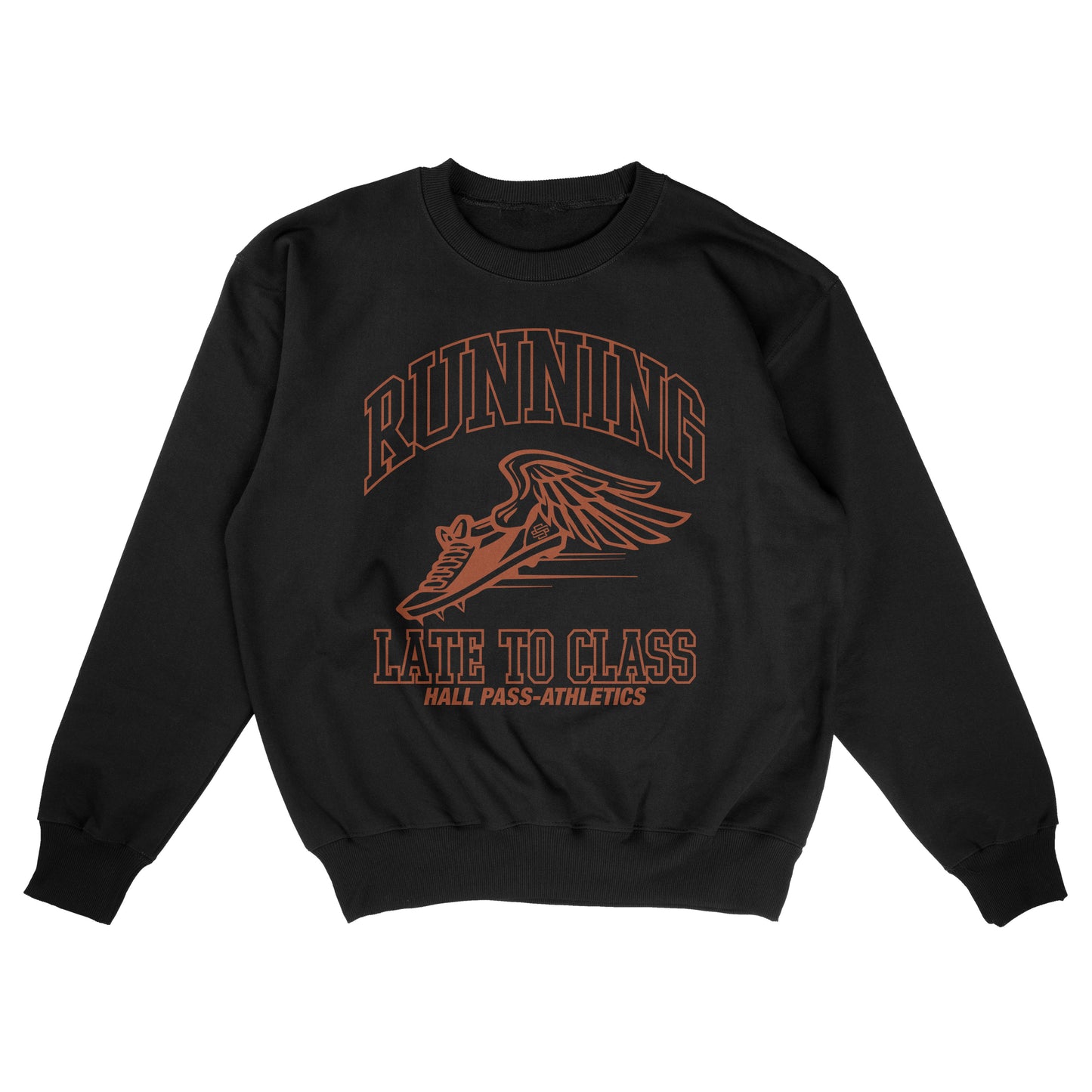 SS Running Late - Black Crewneck