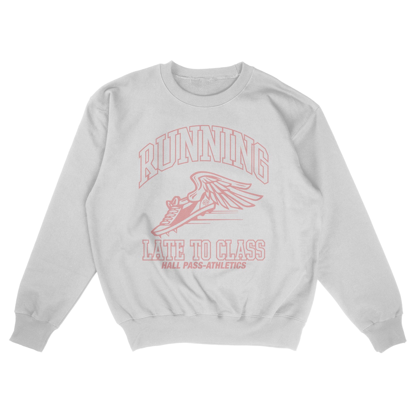 SS Running Late - White Crewneck