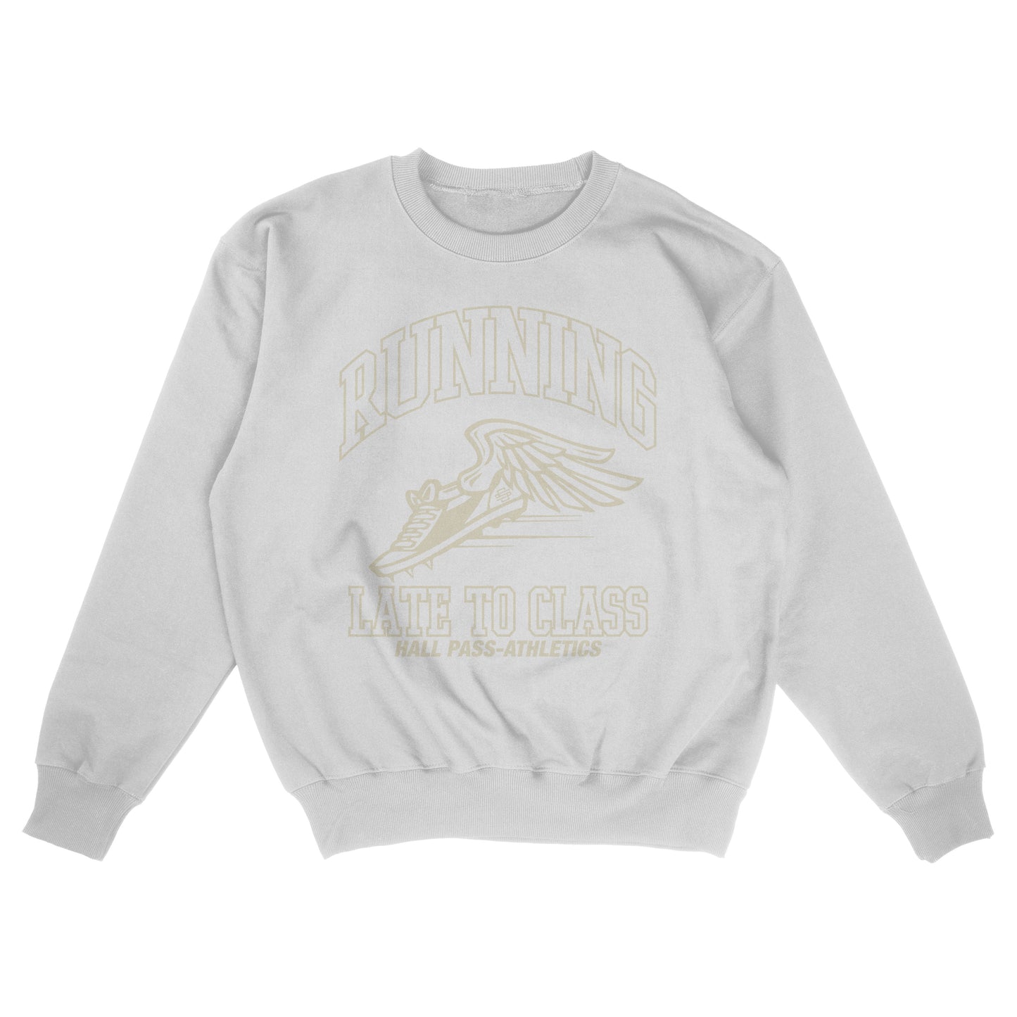 SS Running Late - White Crewneck