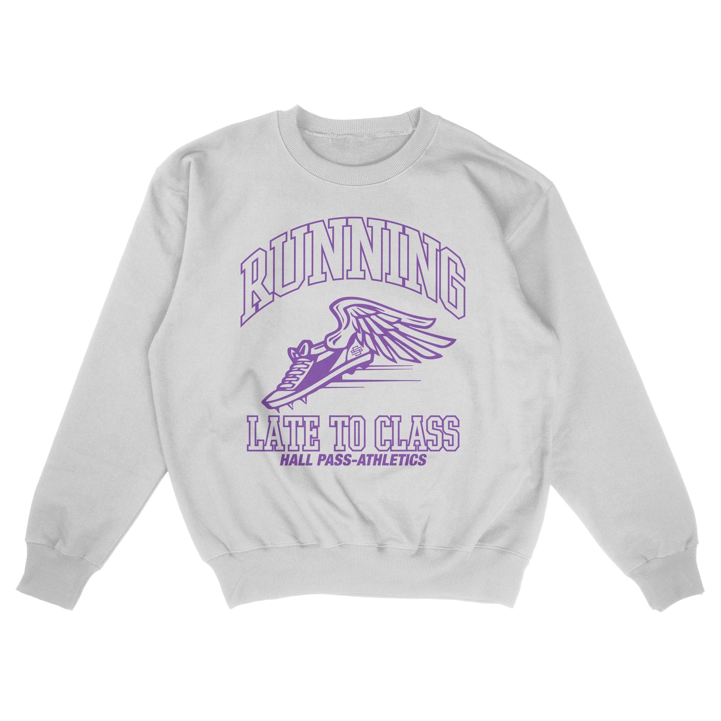 SS Running Late - White Crewneck