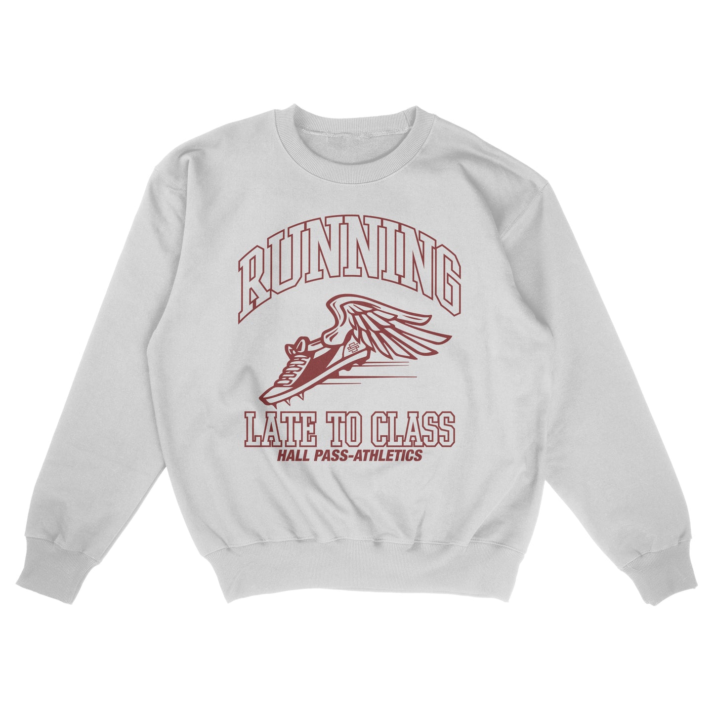 SS Running Late - White Crewneck