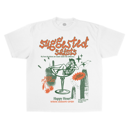 SS Happy Hour - White T-Shirt