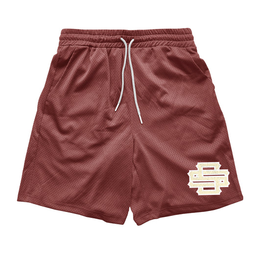 SS Burgundy Mesh Shorts