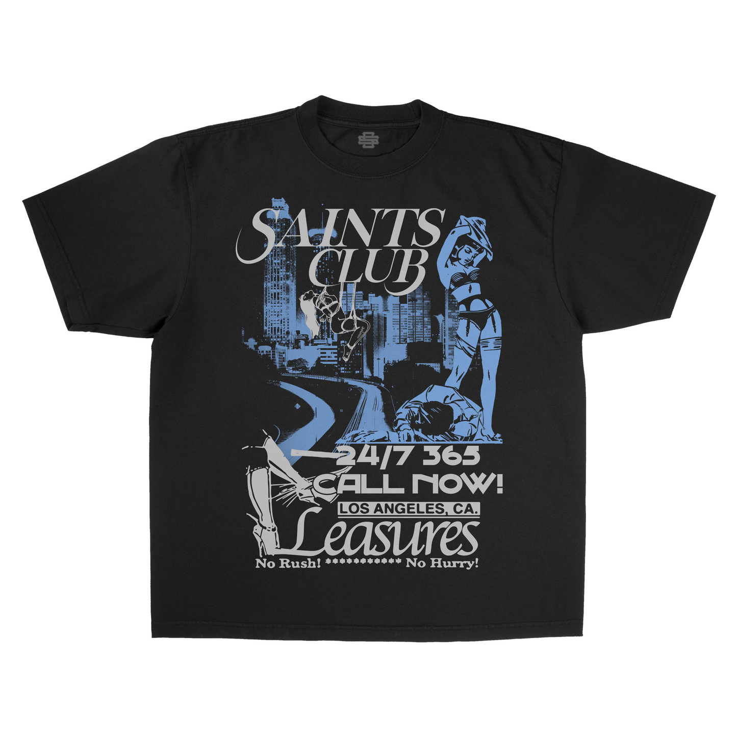 SS Saints Club - Black T-Shirt