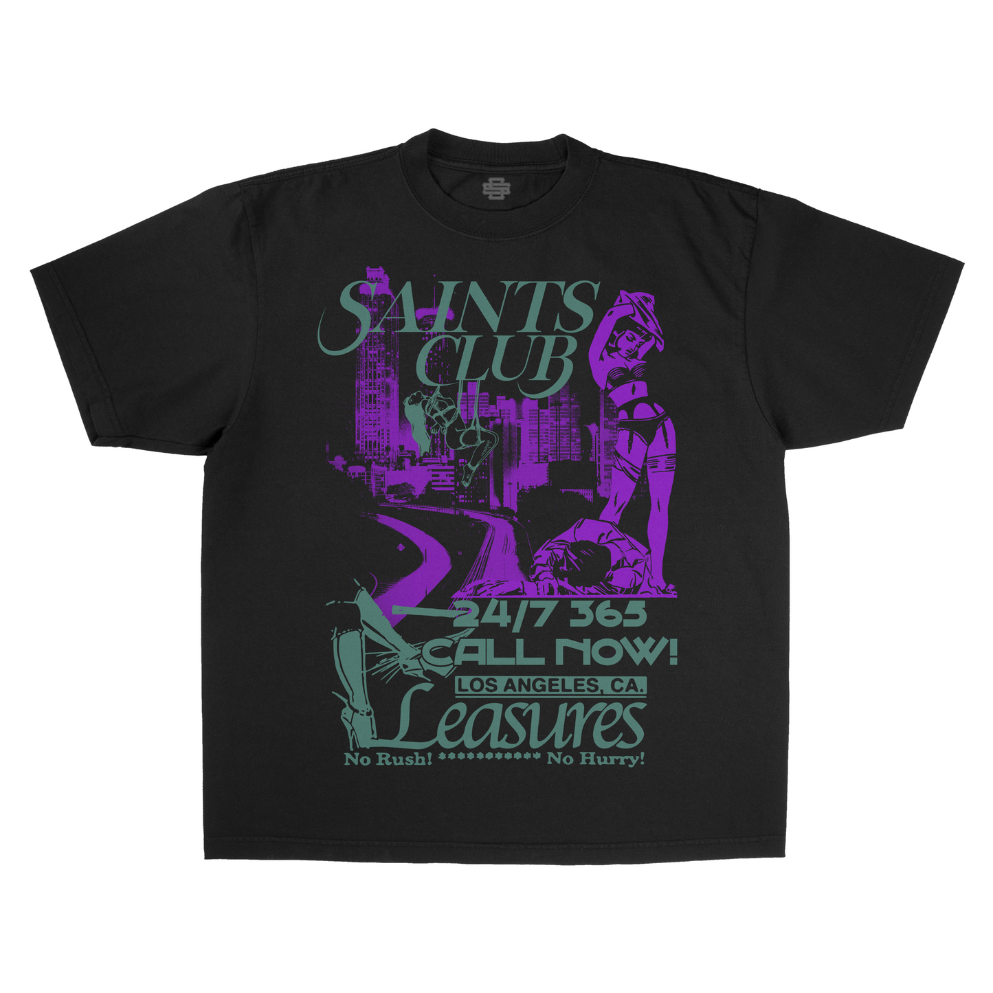 SS Saints Club - Black T-Shirt