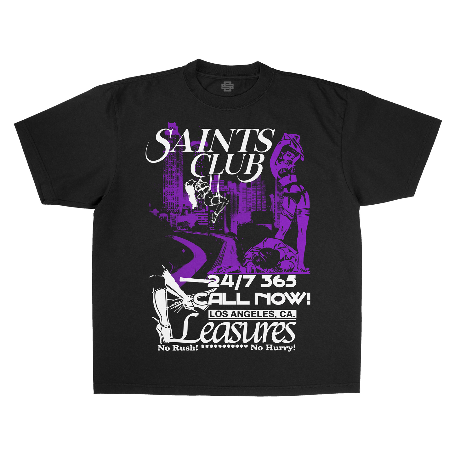 SS Saints Club - Black T-Shirt