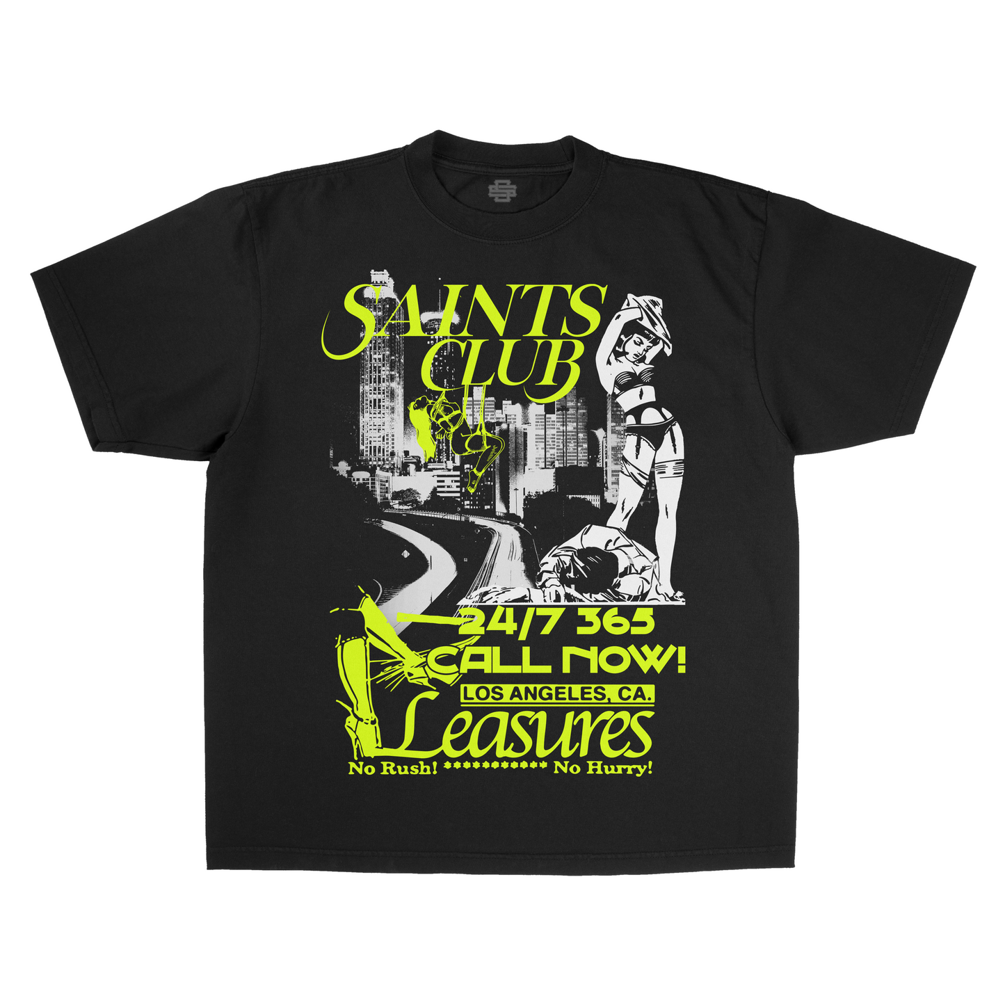 SS Saints Club - Black T-Shirt