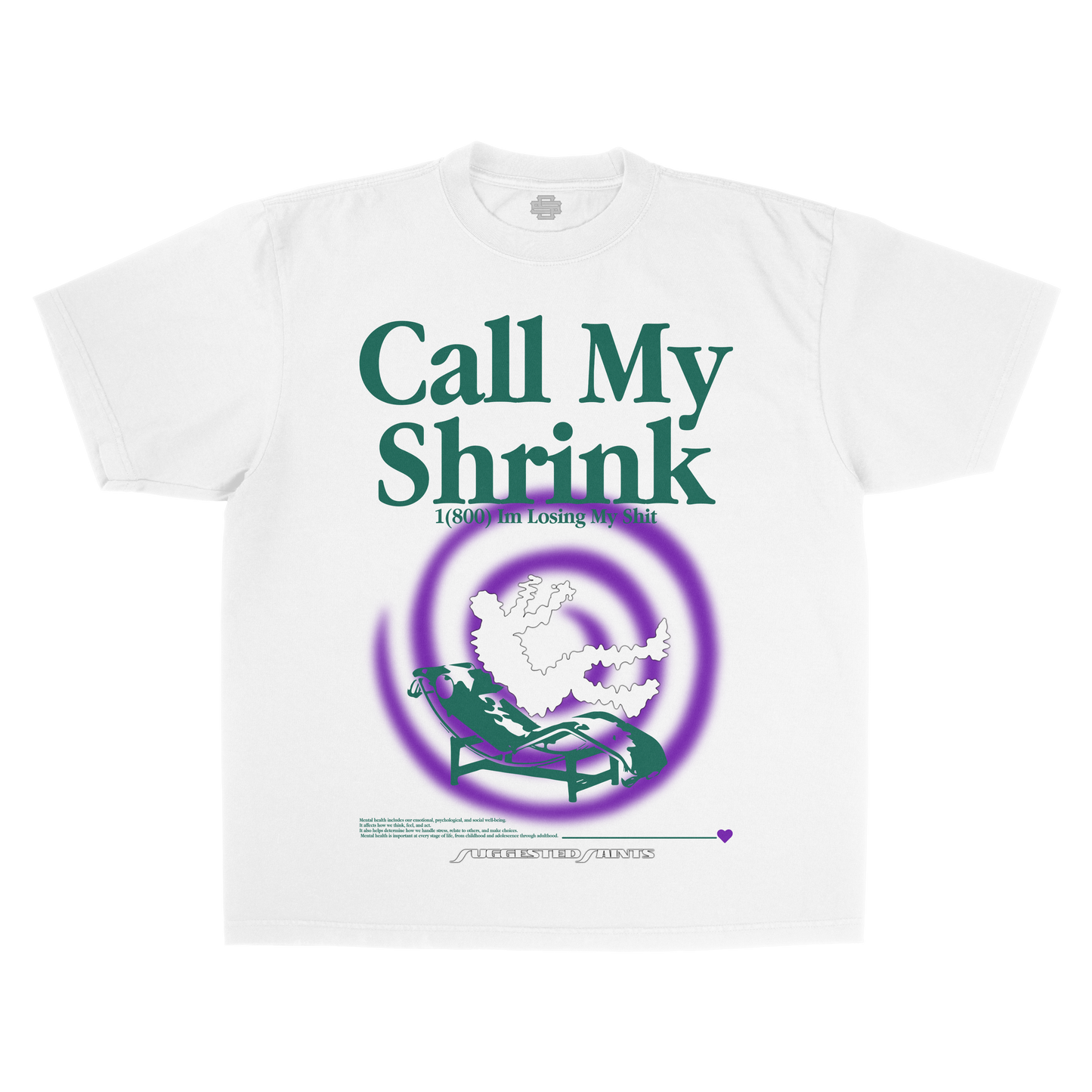 SS Call My Shrink - White T-Shirt