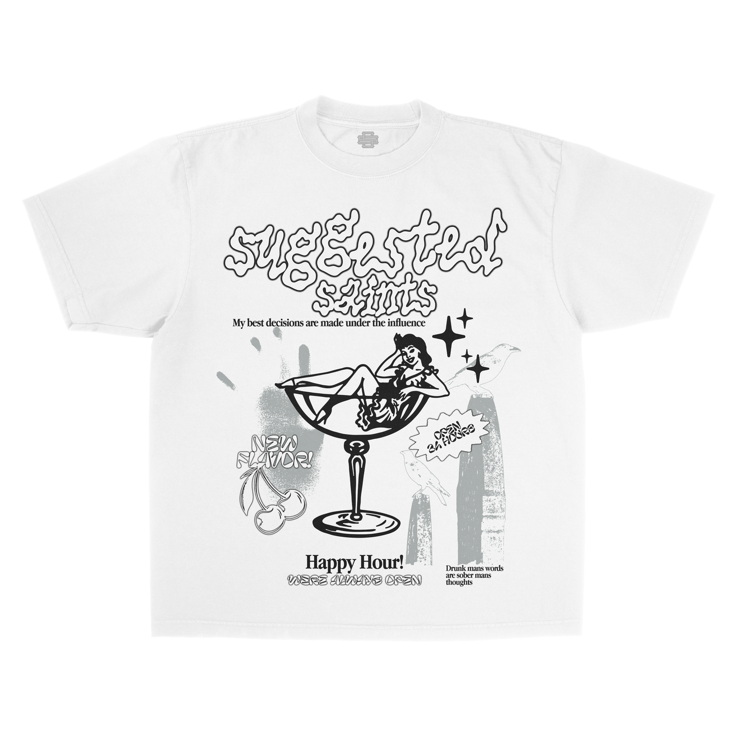 SS Happy Hour - White T-Shirt