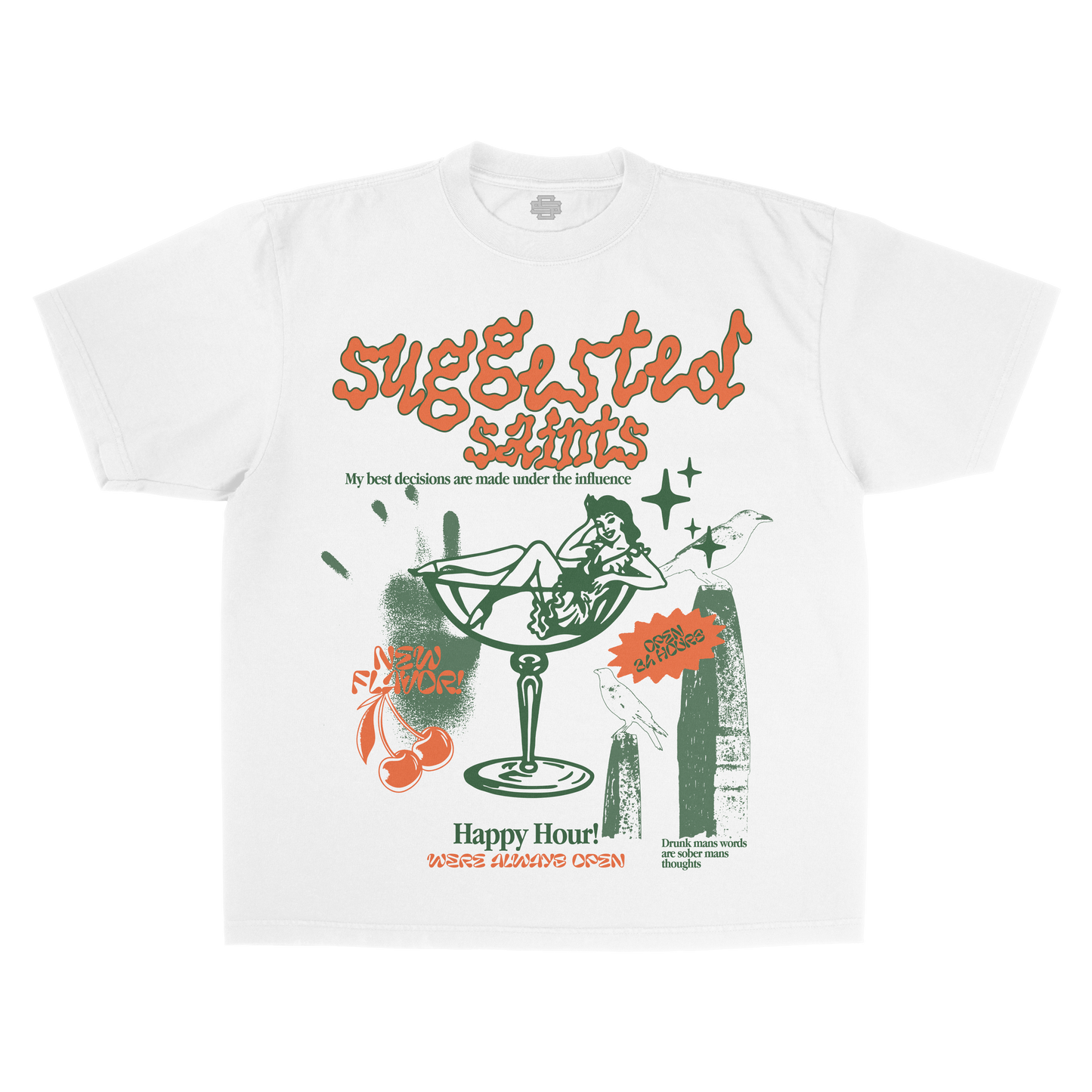 SS Happy Hour - White T-Shirt