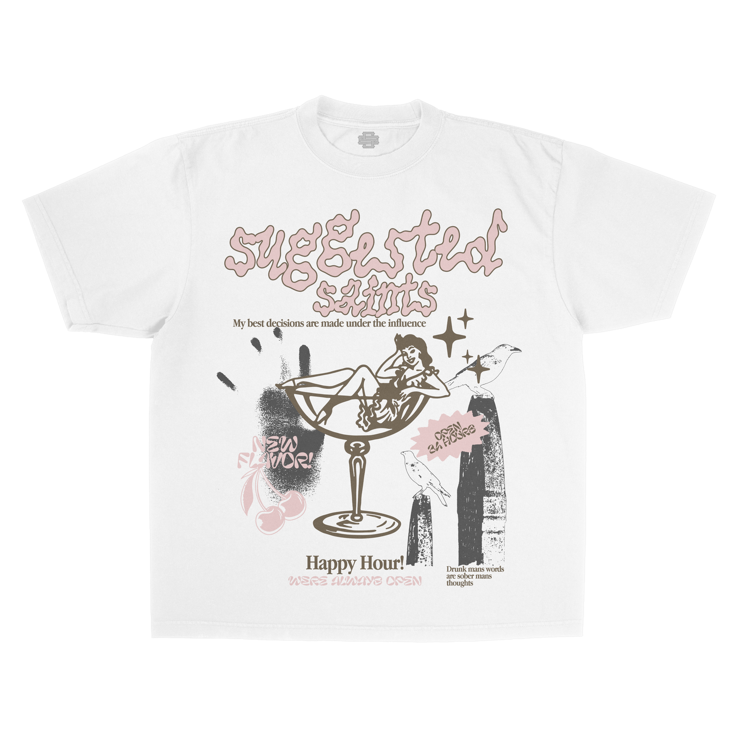 SS Happy Hour - White T-Shirt