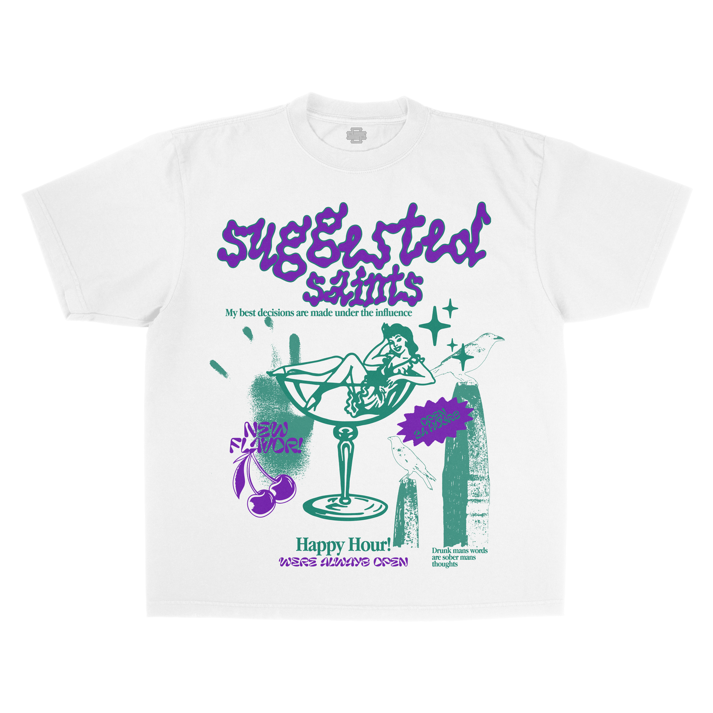 SS Happy Hour - White T-Shirt