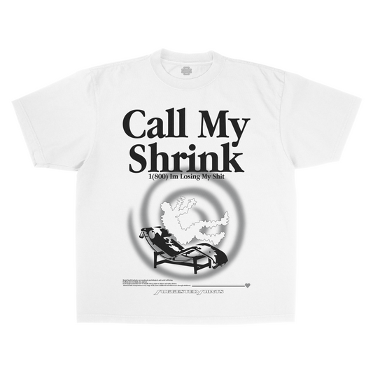 SS Call My Shrink - White T-Shirt